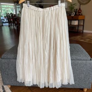 NWOT Ivory/gold tulle skirt